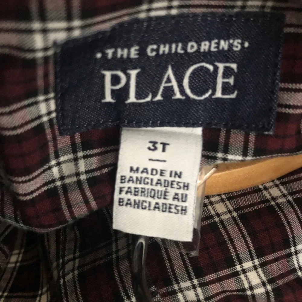 The Children Place Kids Plaid Long Button Down Shirt